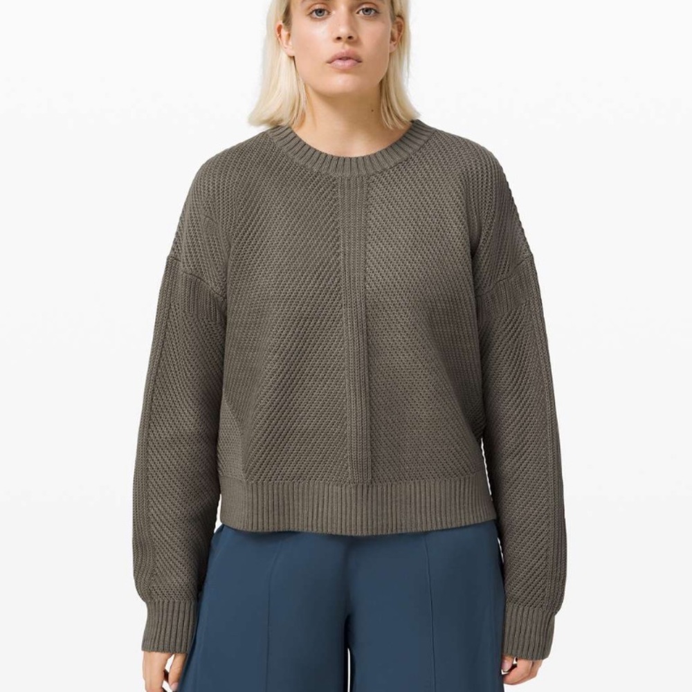 Lululemon New Heights Sweater- Grey Sage